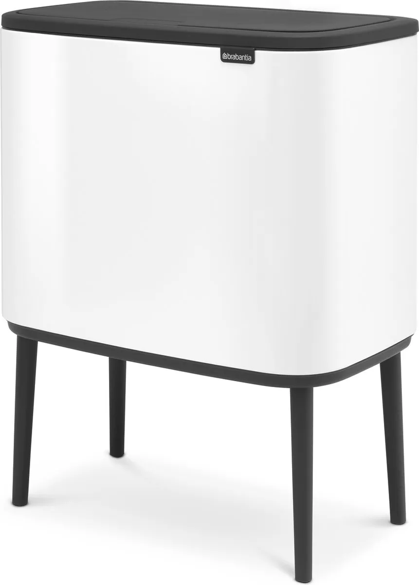 Brabantia Bo Touch Bin Prullenbak 34L - 2 Vakken - White