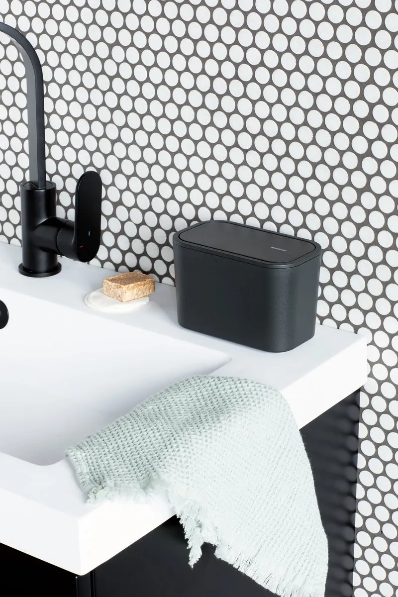 Brabantia MindSet Badkamer Afvalbakje 1.28L - Dark Grey