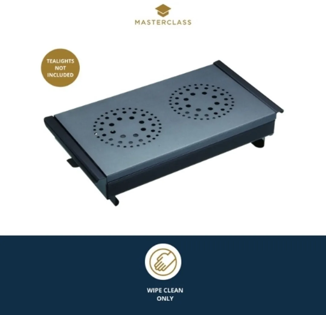 MasterClass Double Light Voedselverwarmer 17,3x33,2cm - Zwart - afbeelding 6 van 6