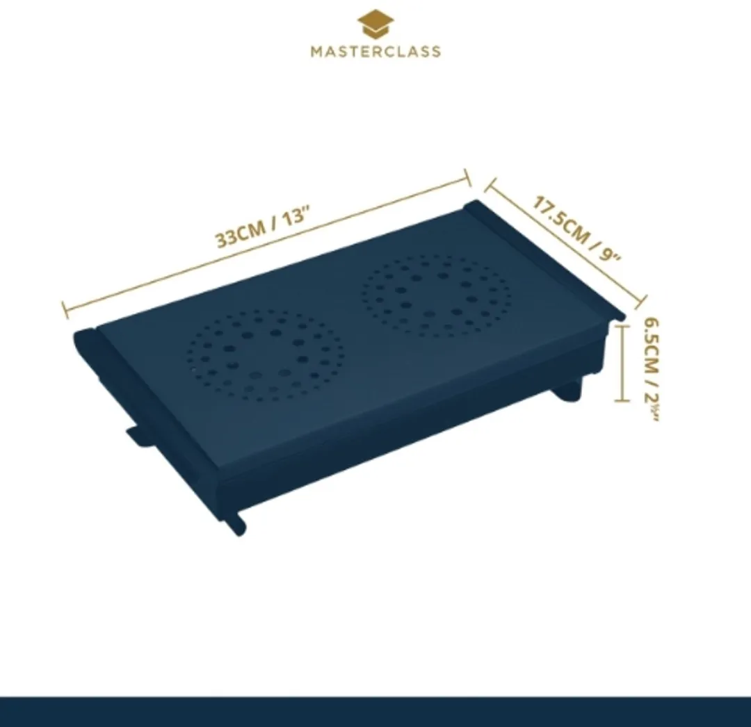 MasterClass Double Light Voedselverwarmer 17,3x33,2cm - Zwart