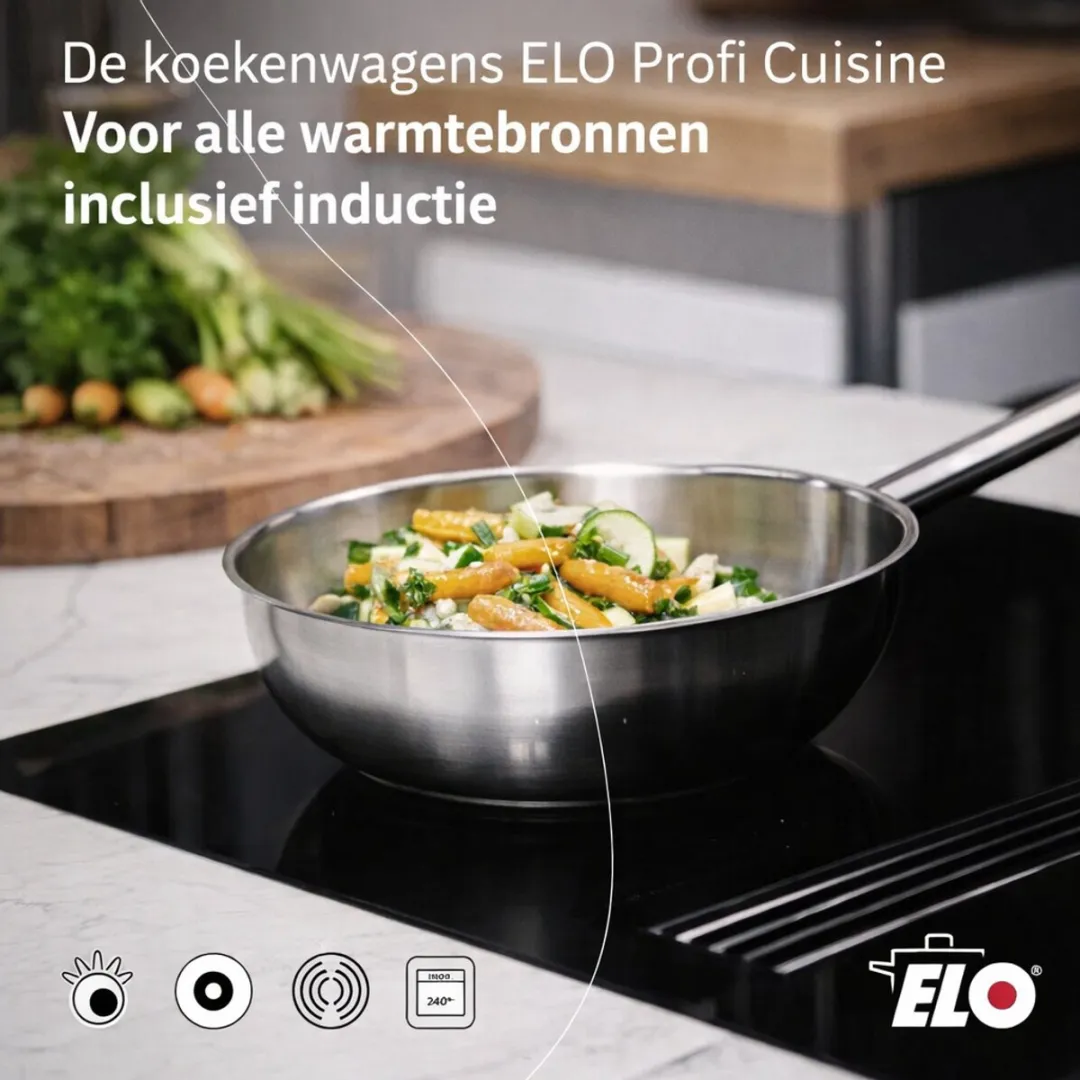 Fackelmann Elo Sauteerpan 24cm - Roestvrij staal - 2,5L