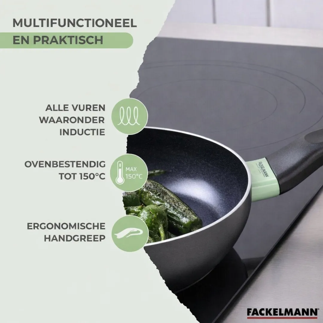 Fackelmann 9431450 Anti-aanbakset 2 Pannen 16+20cm