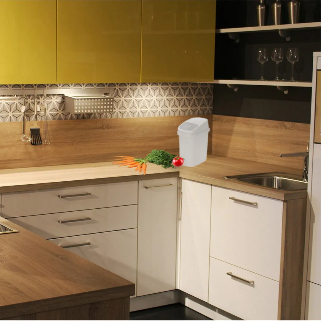 Excellent Houseware GFT Afvalbakje 10L - Wit