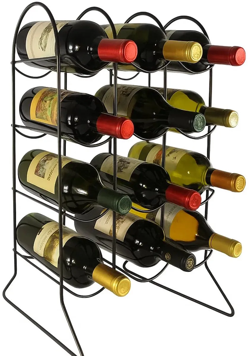 Cookinglife Wijnrek Bar Essentials 12 Flessen - Zwart