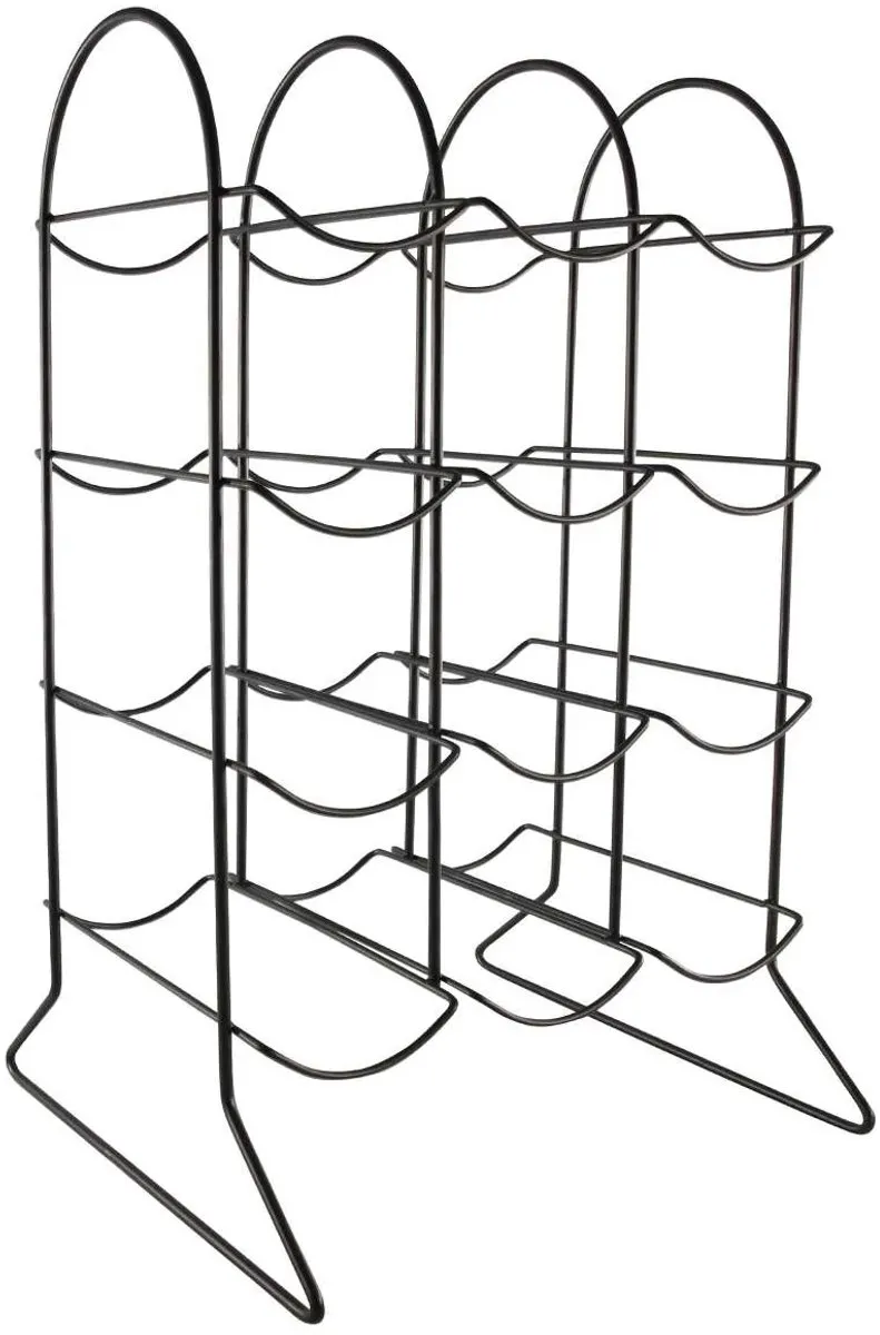 Cookinglife Wijnrek Bar Essentials 12 Flessen - Zwart
