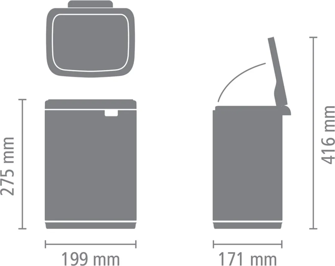 Brabantia Bo Prullenbak 4L - White