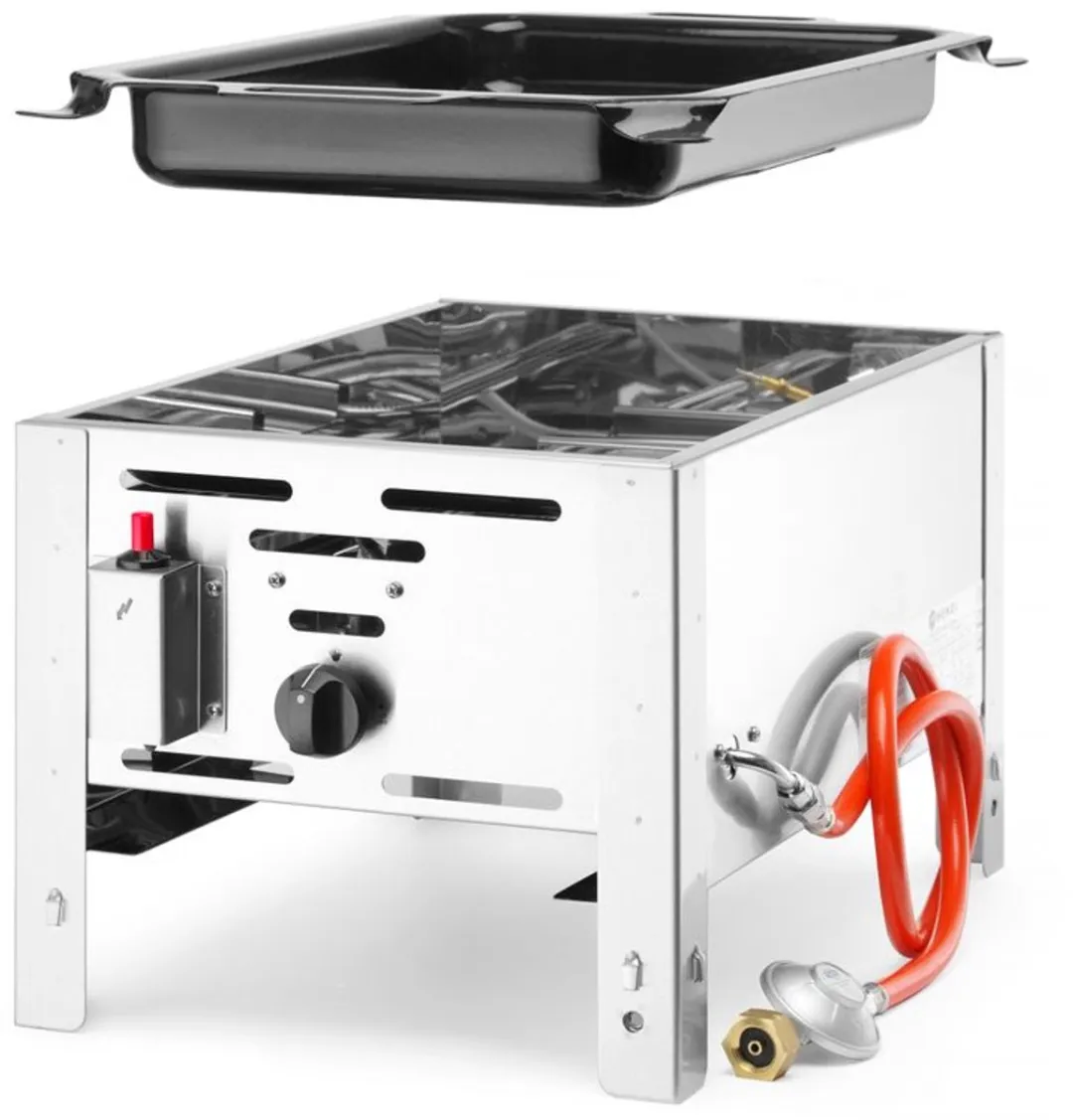 HENDI Compacte Gasbarbecue 5,8 kW - 2 Branders - RVS