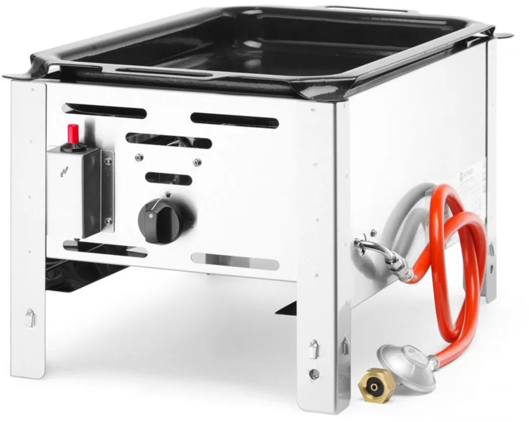 HENDI Compacte Gasbarbecue 5,8 kW - 2 Branders - RVS