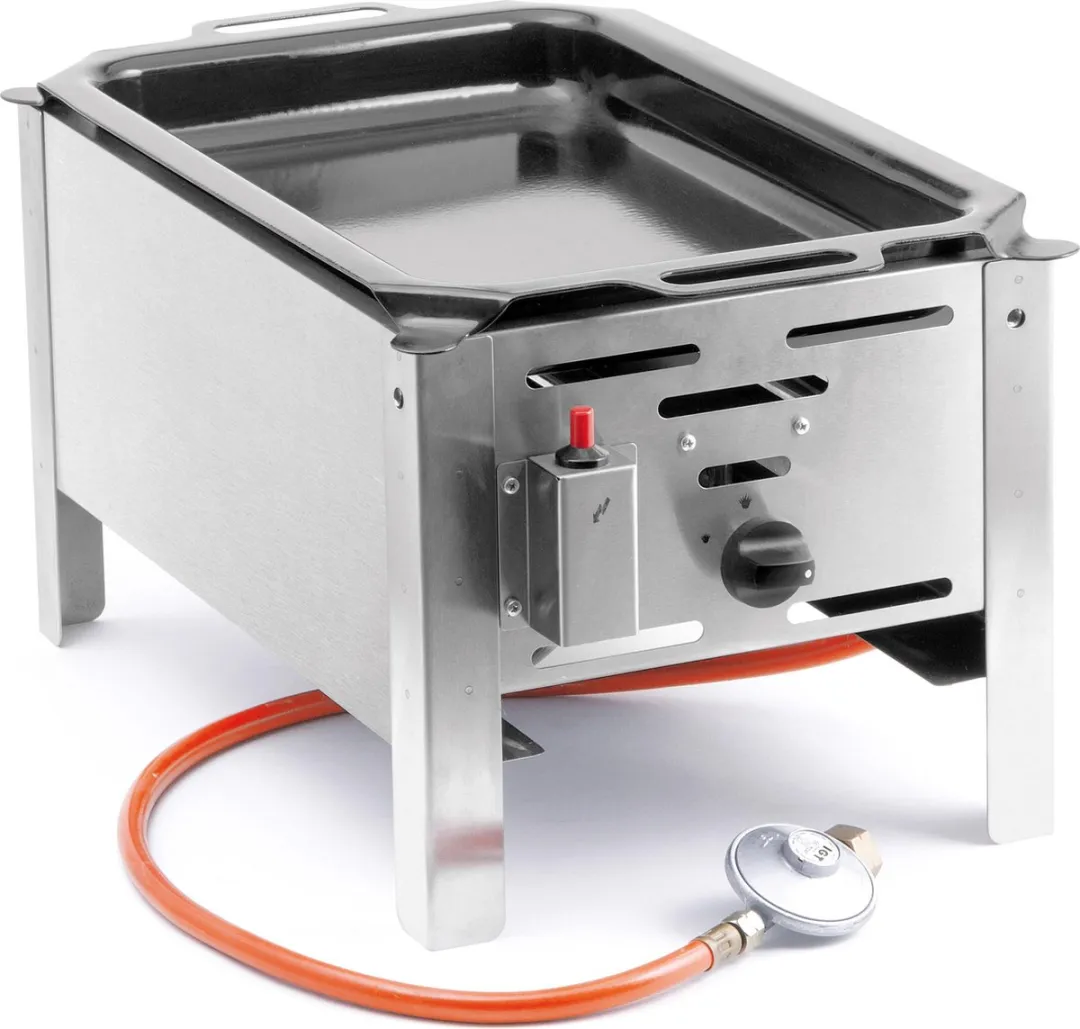 HENDI Compacte Gasbarbecue 5,8 kW - 2 Branders - RVS