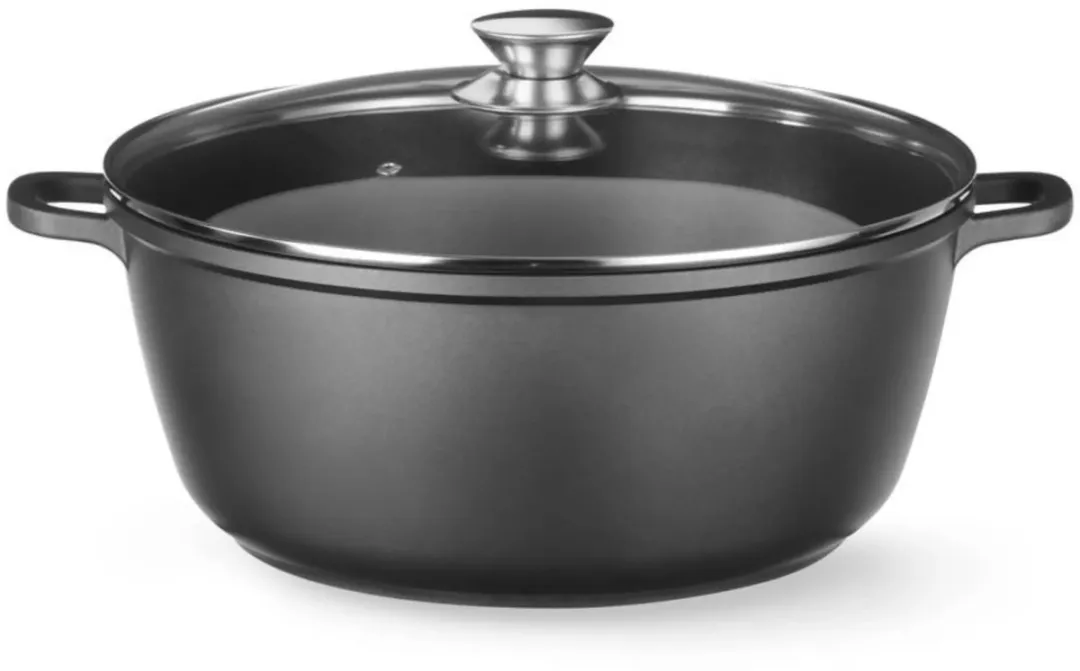 HENDI Braadpan 611029 - 7 liter - Gietaluminium - Zwart