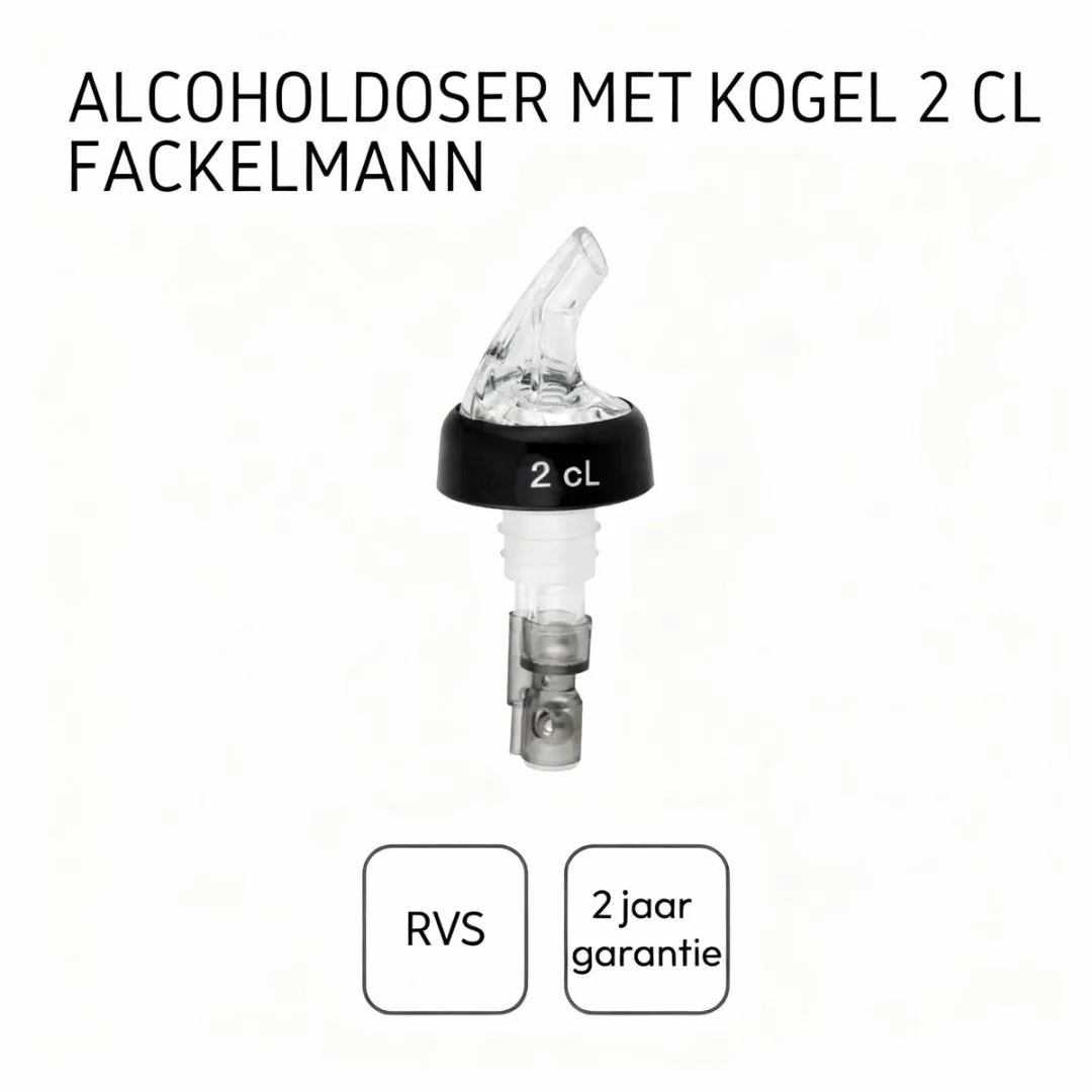 Fackelmann 46983 Gietmond - 2 cl - 10 cm - Zwart