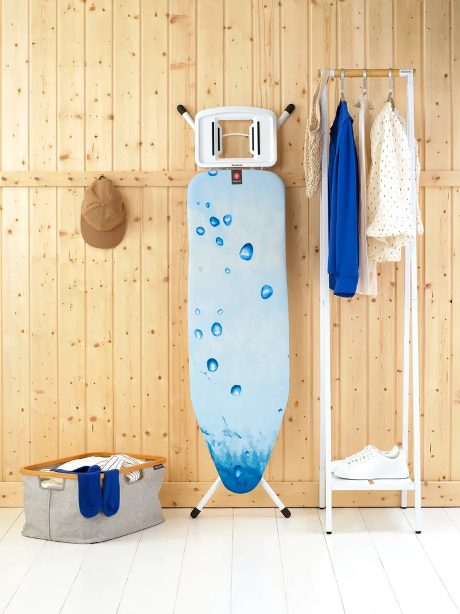 Brabantia Strijkplank B 108501 - 124x38cm - Stoomstrijkijzerhouder - Ice Water