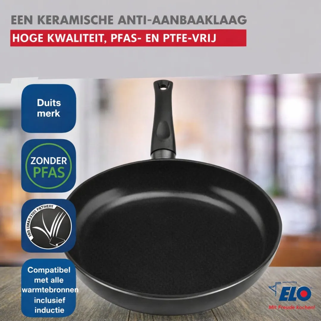 Fackelmann Elo Prima Keukengerei Set 2-delig - 20cm Koekenpan & 24cm Braadpan - Roestvrij staal