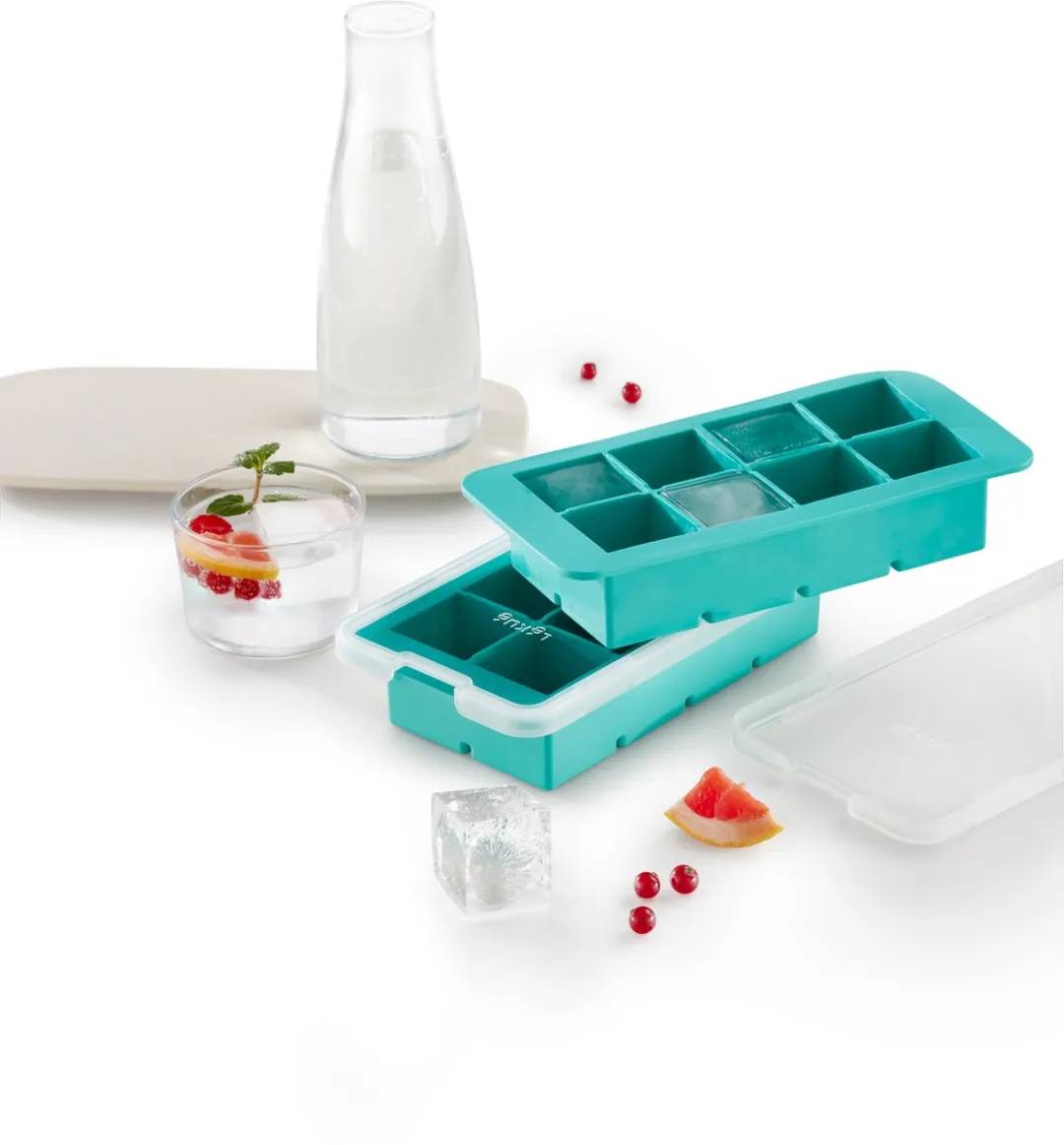 Lékué IJsblokjesvorm XL Turquoise - 8 Stuks