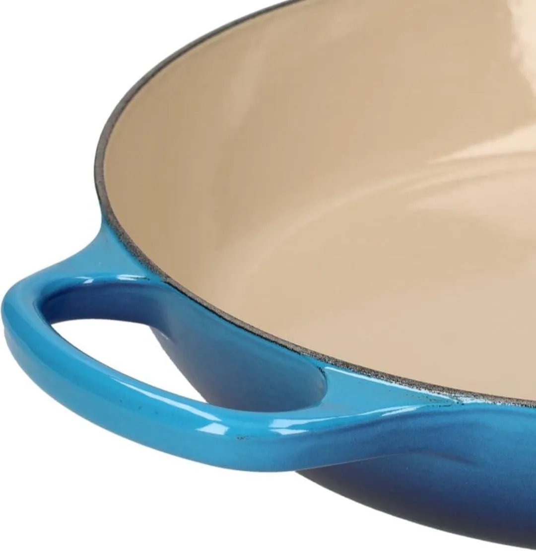 Le Creuset Braadpan Campagnard Signature Azure 30cm - 3,5L - afbeelding 6 van 6