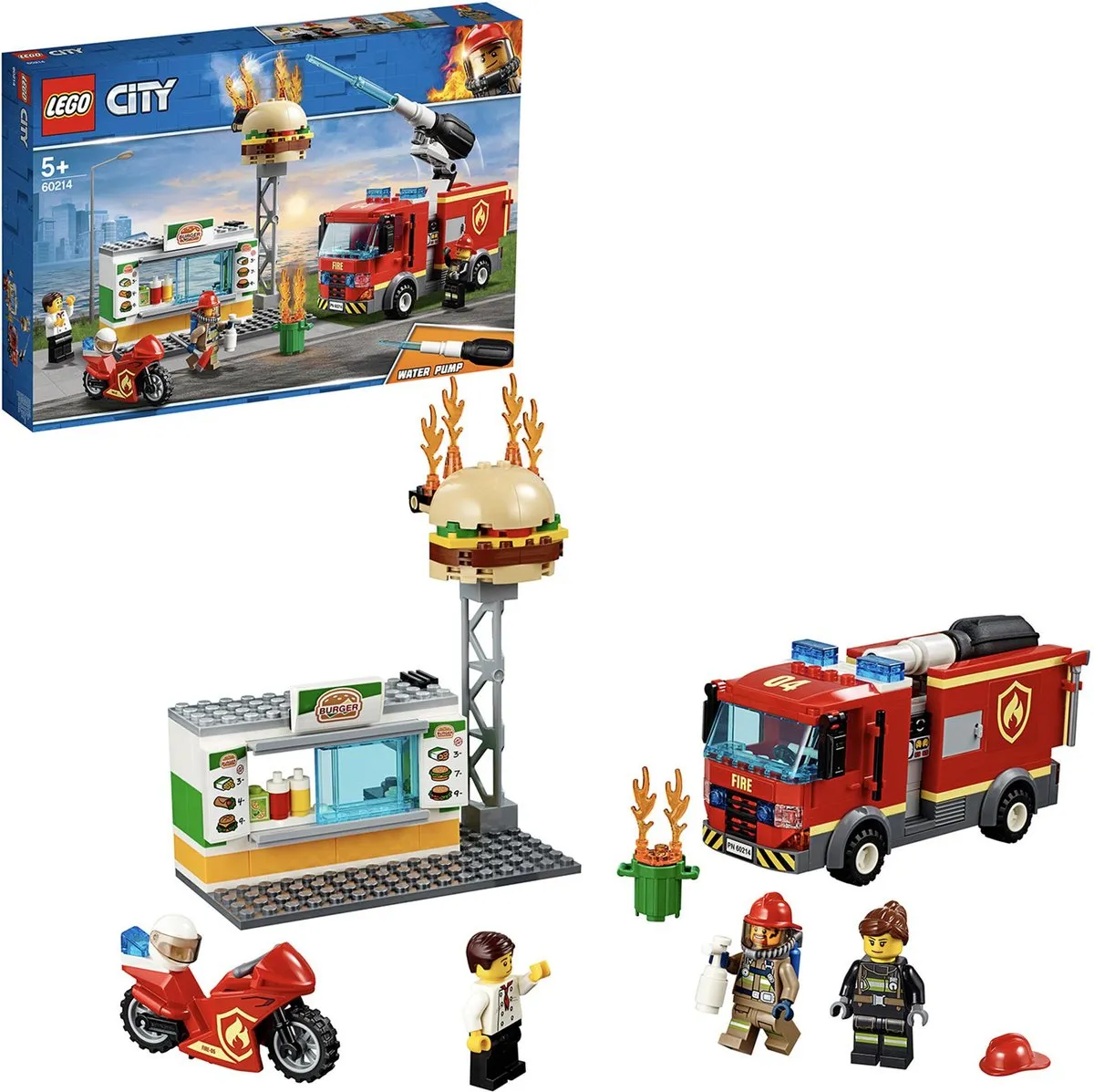 LEGO City 60214 Hamburgerrestaurant - 327 Stukken - 3 Minifiguren