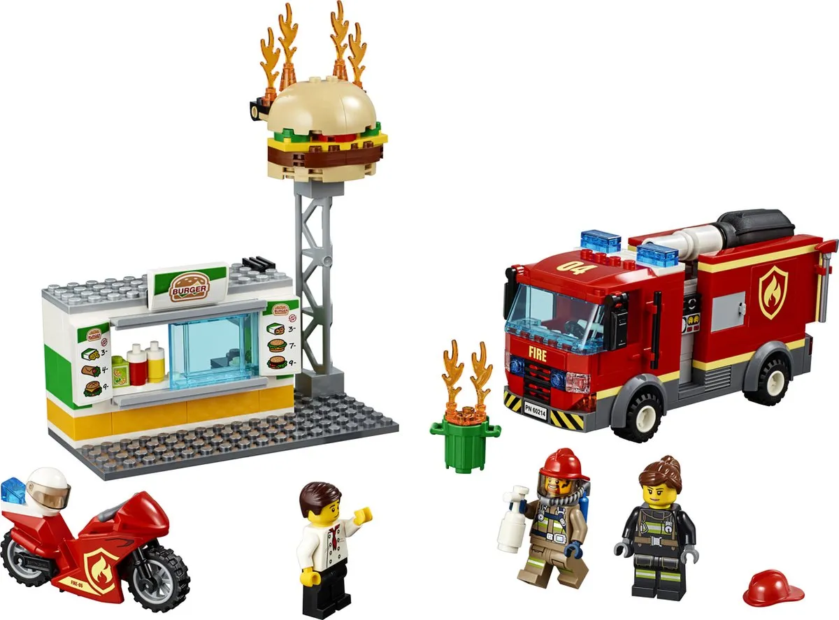 LEGO City 60214 Hamburgerrestaurant - 327 Stukken - 3 Minifiguren