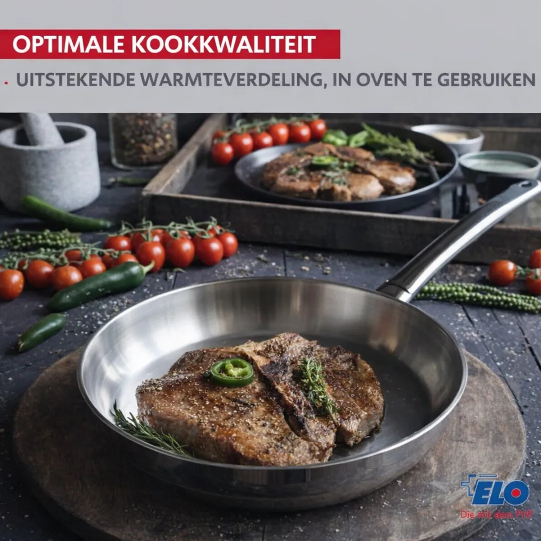 Fackelmann Elo 9905150 Koekenpan 28cm - Roestvrij staal