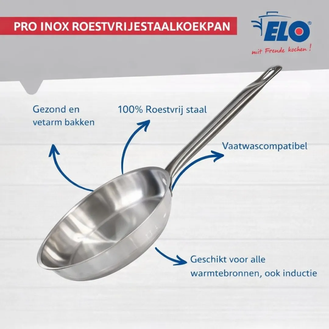 Fackelmann Elo 9905150 Koekenpan 28cm - Roestvrij staal