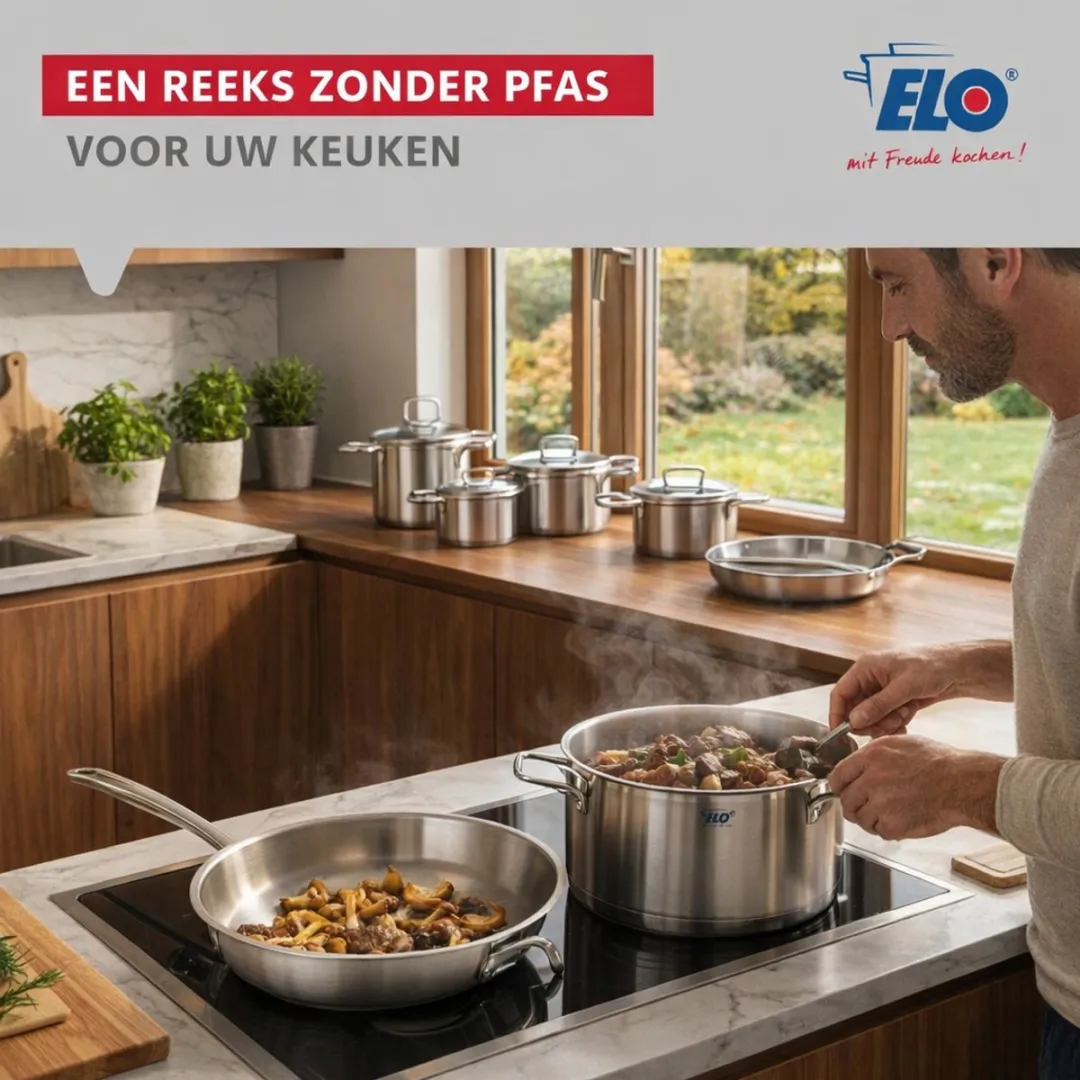 Fackelmann Elo Profi Keukengerei Set 2-delig - 28cm Koekenpan & 16cm Steelpan - Roestvrij staal
