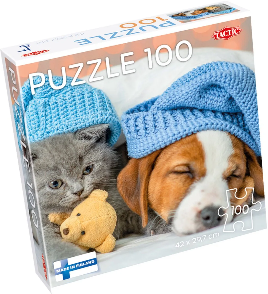 Tactic Cute Kitten & Sleepy Dog Puzzel 100 Stuks