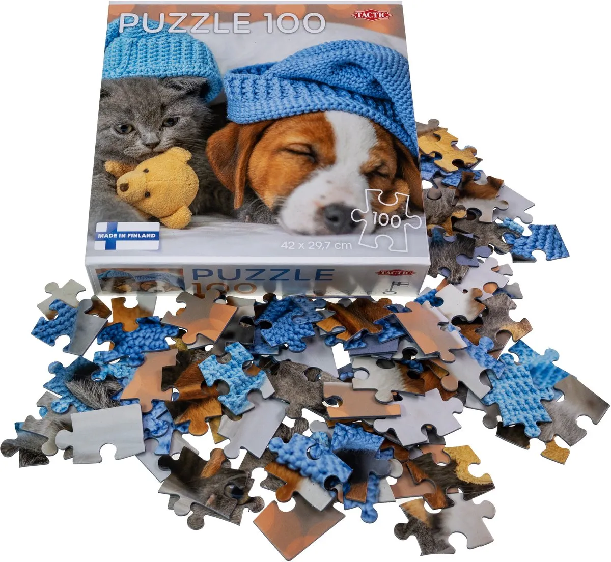 Tactic Cute Kitten & Sleepy Dog Puzzel 100 Stuks - 59232