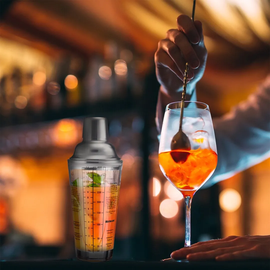 Westmark Cocktailshaker Sam 400ml - Roestvrij staal/Glas