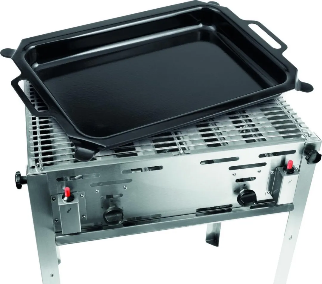 Hendi Grill-Master Maxi Gasbarbecue - 2 Branders - RVS