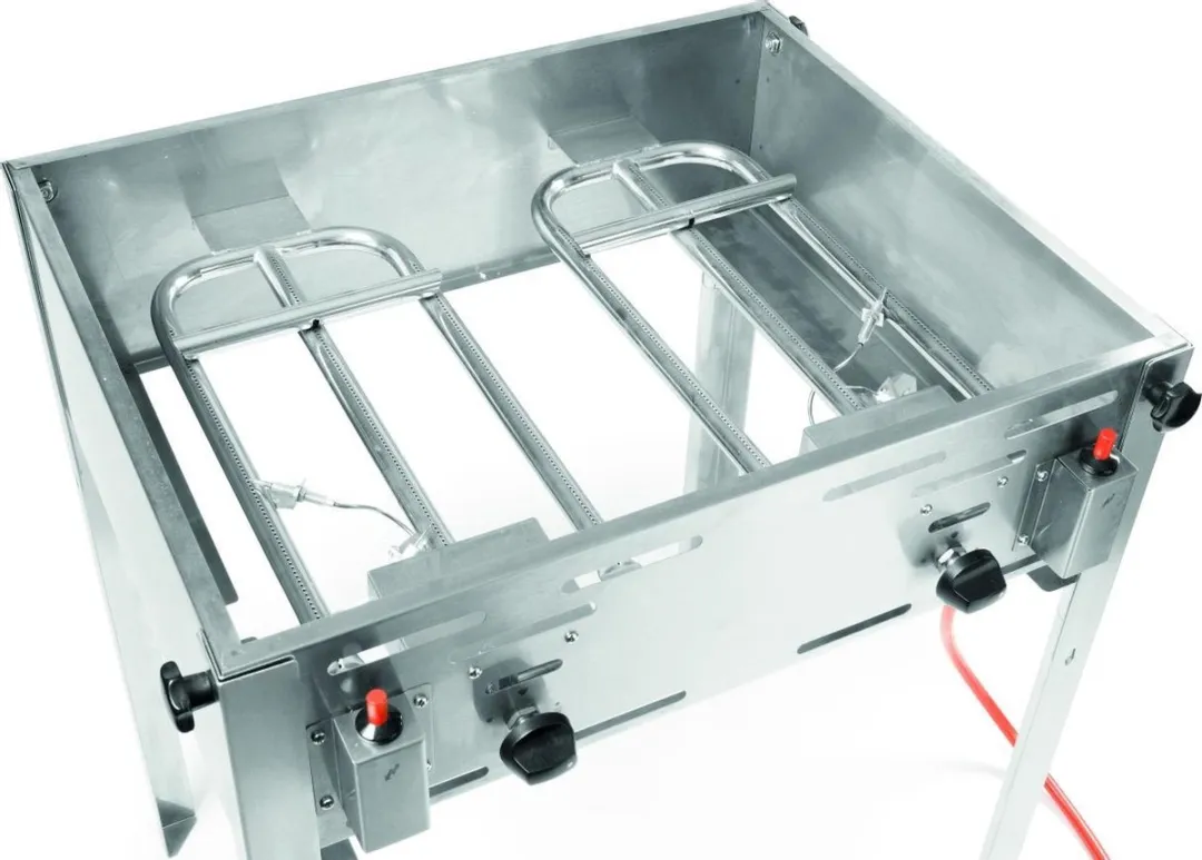 Hendi Grill-Master Maxi Gasbarbecue - 2 Branders - RVS