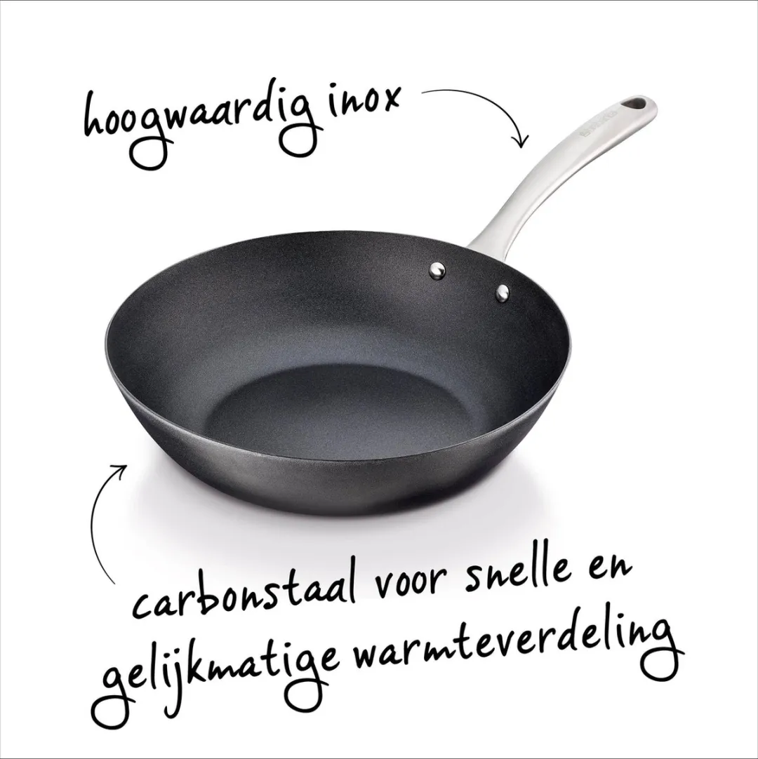 Brabantia Ultra Scratch Resistant Wokpan 28cm - Zwart