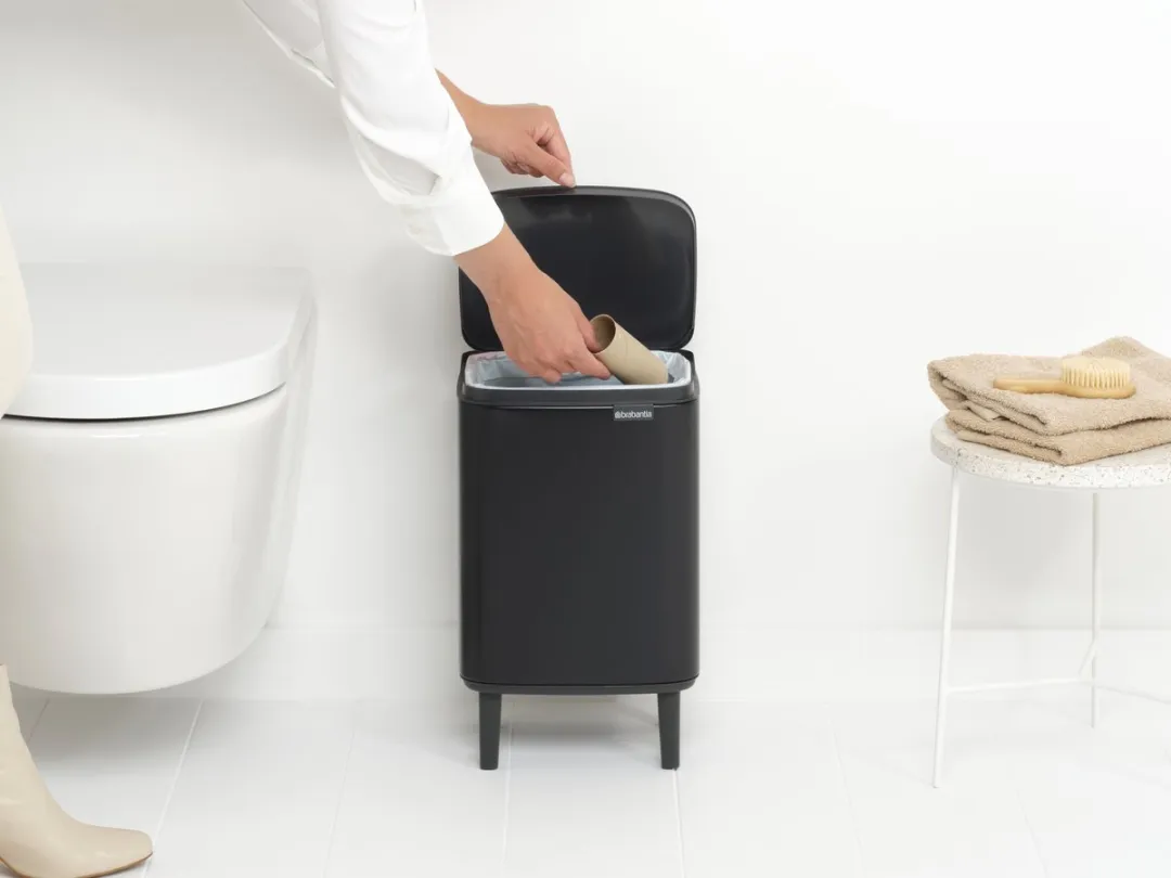 Brabantia Bo Hi Prullenbak 7L - Matt Black - afbeelding 6 van 6