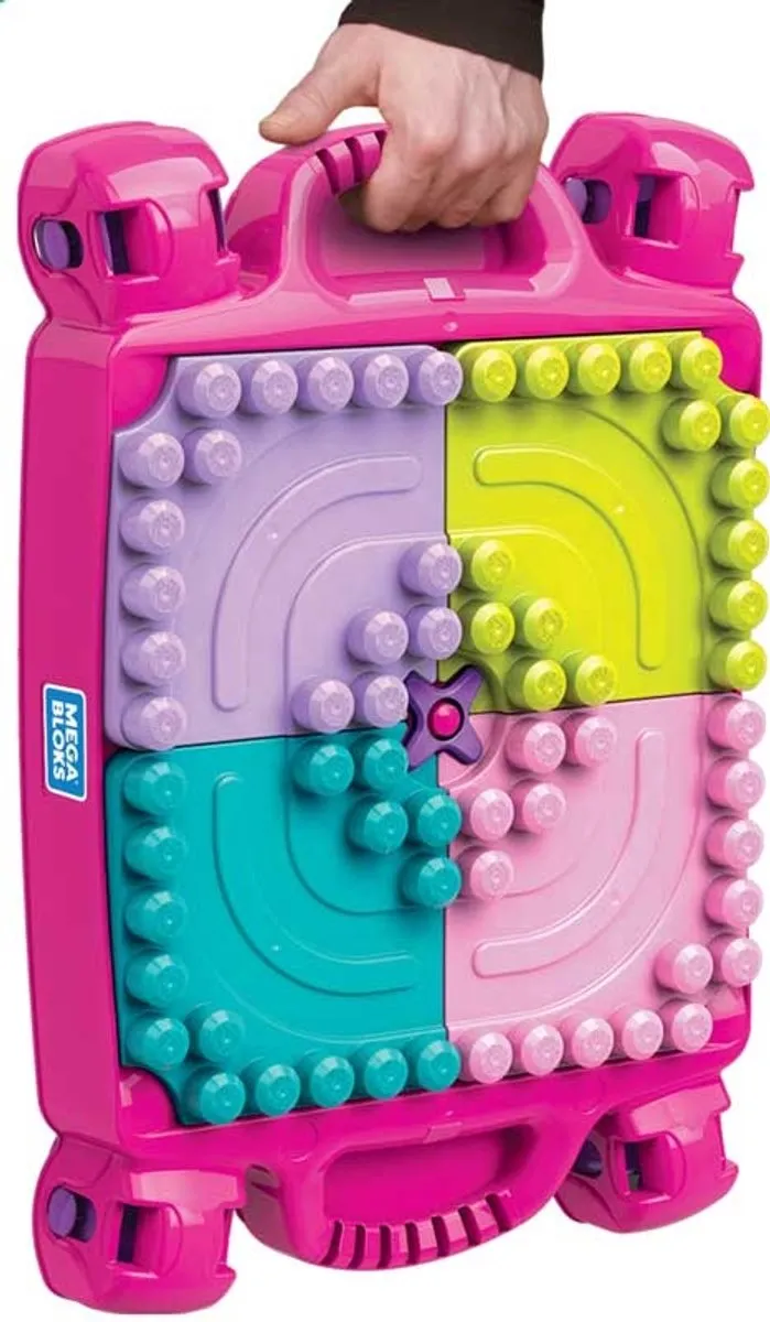 Mega Bloks Bouw en Leer Speeltafel Roze - 30 Stukken