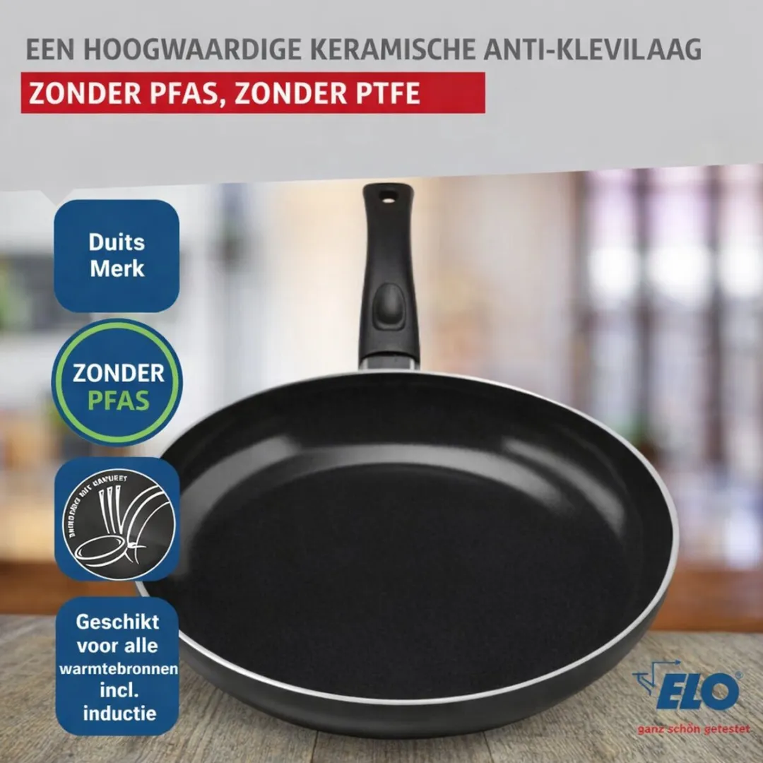 Fackelmann Elo Prima Keukengerei Set 5-delig - 2 Koekenpannen 20/28cm & 3 Kookpotten 12/20/24cm