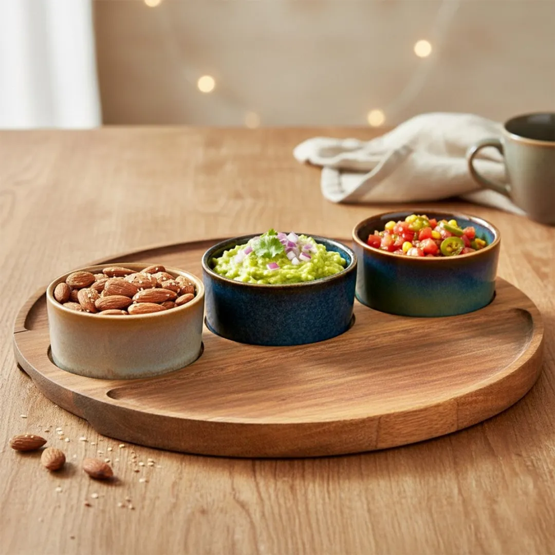 Excellent Houseware Snackkommen Set 4-delig - Dipschalen - Veelkleurig