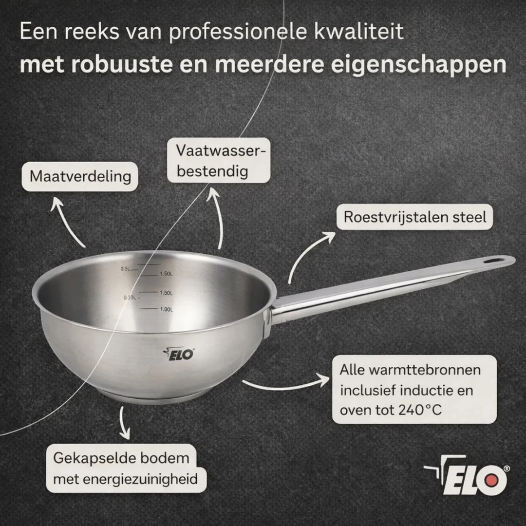 Fackelmann Elo 2472026 Sauteerpan 20cm - Roestvrij staal - afbeelding 6 van 6
