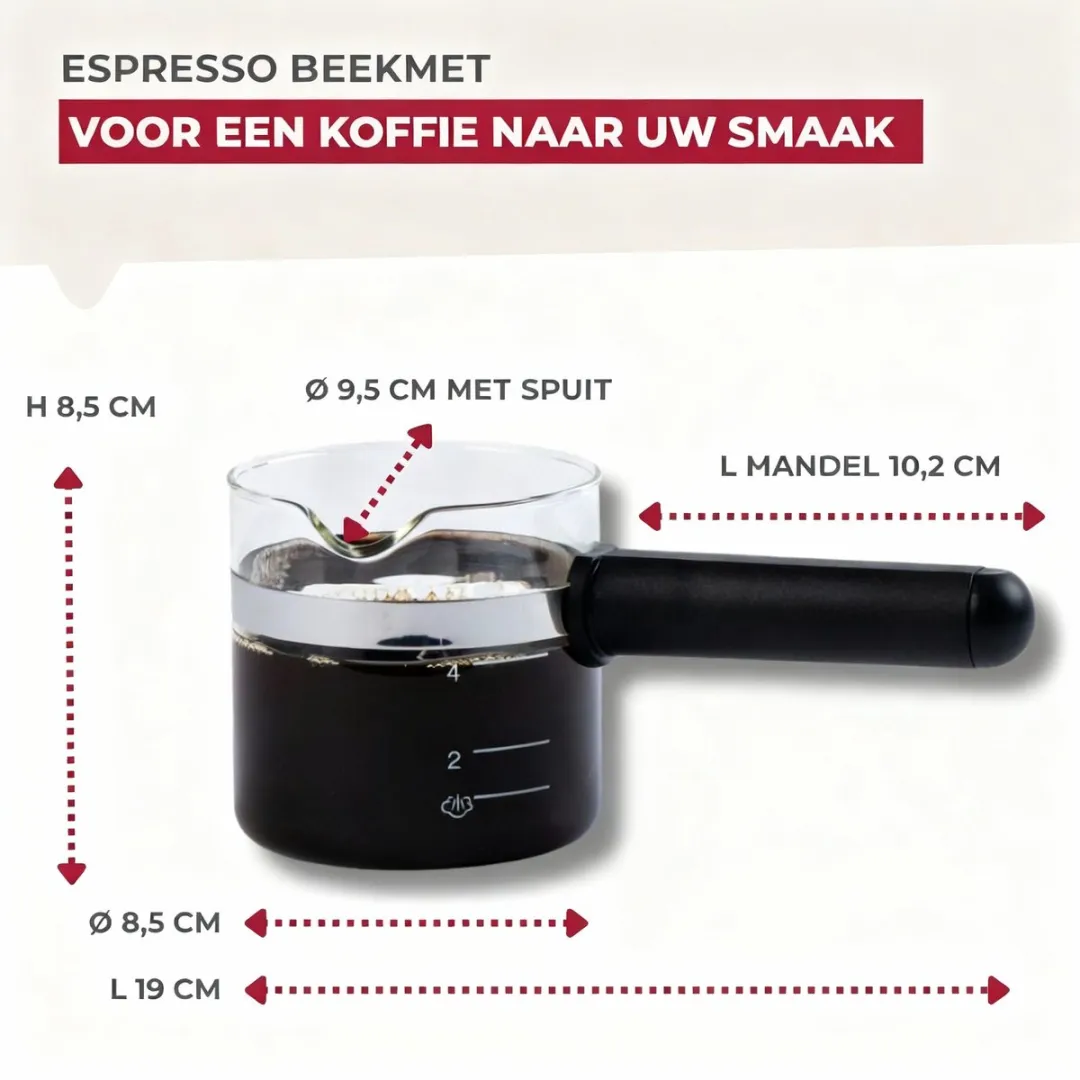 Fackelmann 2060950 Magnetronbestendige Espressokan 200ml - Glas