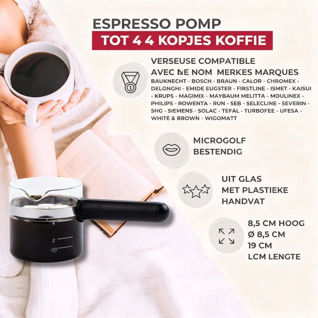 Fackelmann 2060950 Magnetronbestendige Espressokan 200ml - Glas