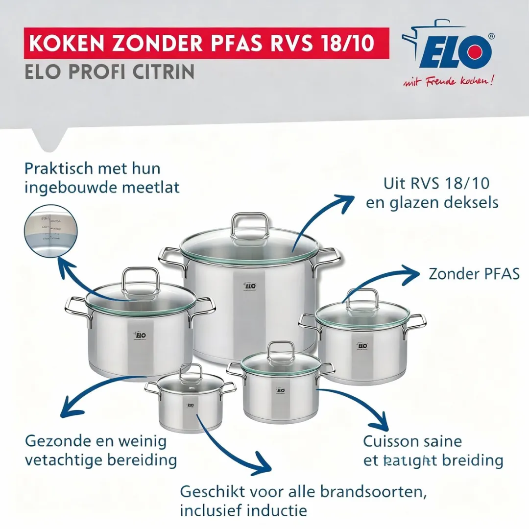 Fackelmann Elo Profi Citrin Keukengerei Set 6-delig - Inductie - afbeelding 6 van 6