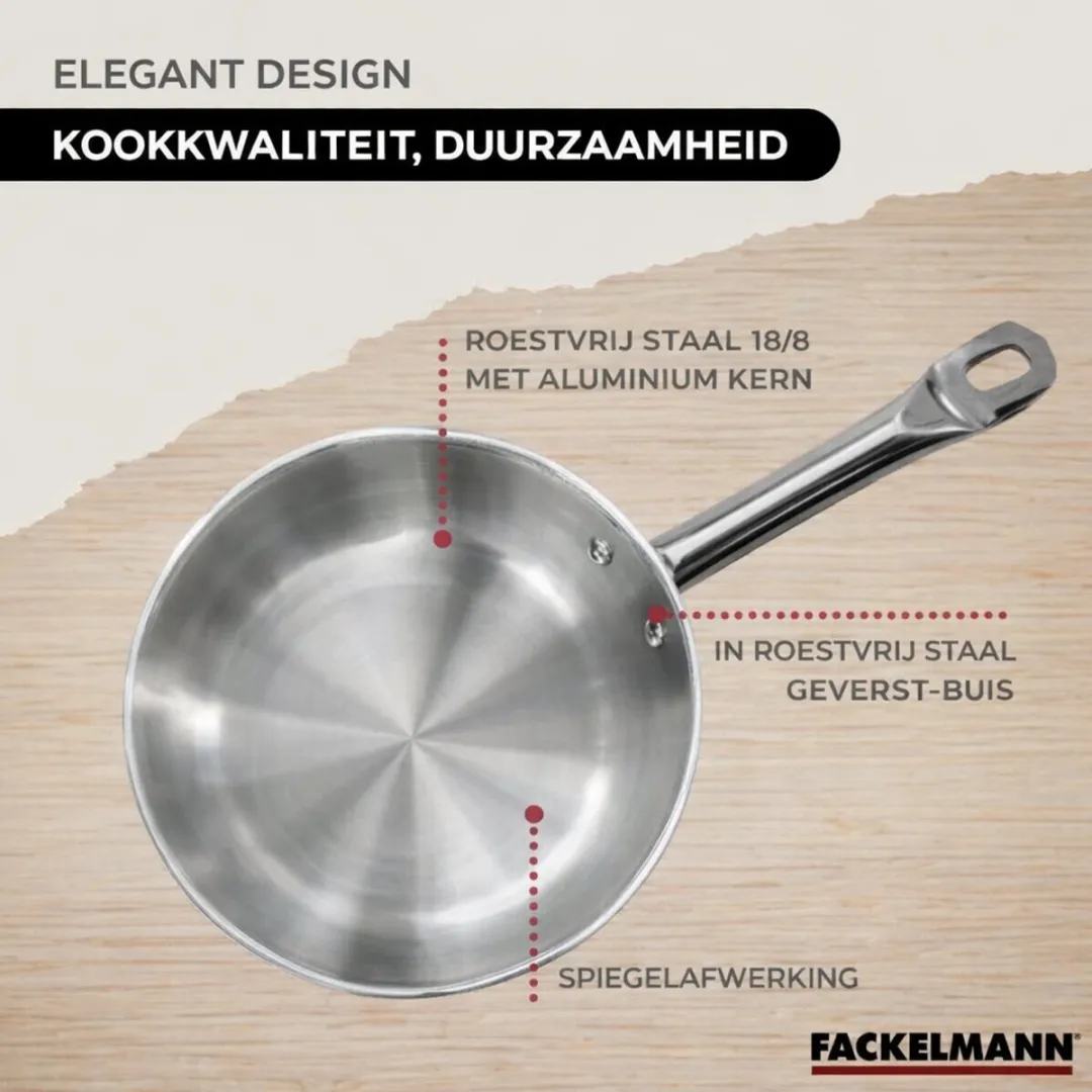 Fackelmann 9352750 Kookset - 5 Pannen + 2 Deksel + Keukengerei