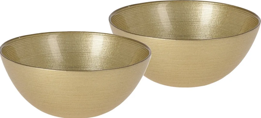 Excellent Houseware Athene Kommetjes 6 Stuks - D15 x H6cm - Goud