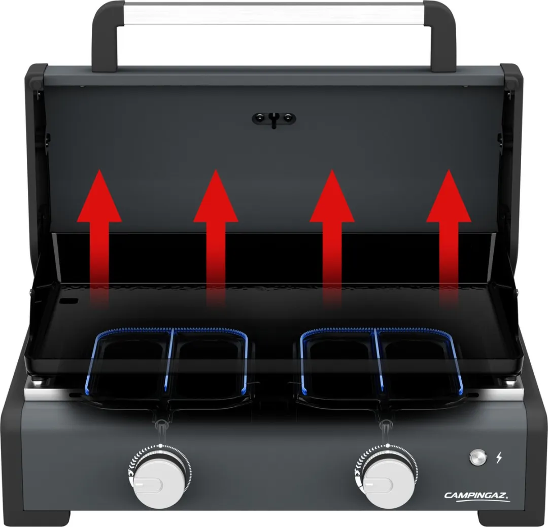 Campingaz Onyx 2 Plancha Tafelbarbecue 2080cm² - 2 Branders - Zwart