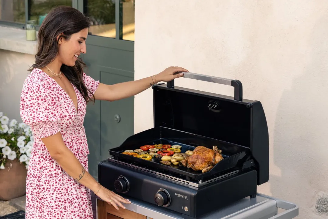 Campingaz Onyx 2 Plancha Tafelbarbecue 2080cm² - 2 Branders - Zwart