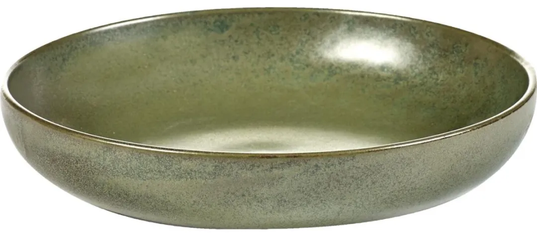 Serax Surface Diep Bord Ø21cm - 4 Stuks - Camogreen