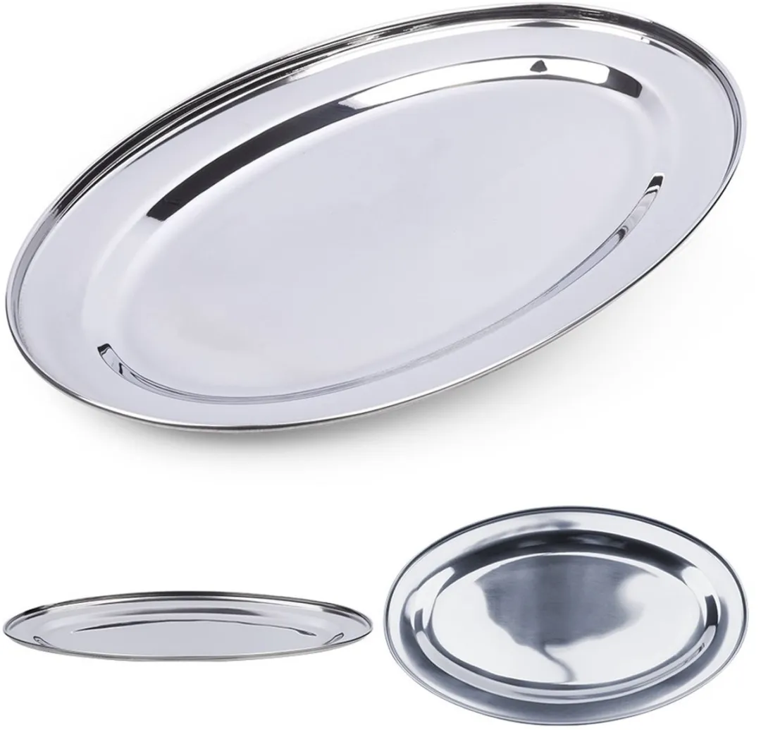 Excellent Houseware BBQ Serveerschaal 40x26cm - Zilver