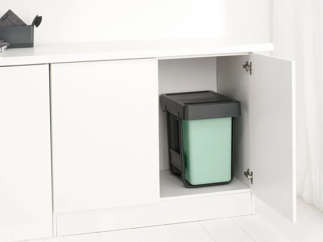Brabantia Sort & Go Inbouwprullenbak 2x15L - Jade Green/Dark Grey