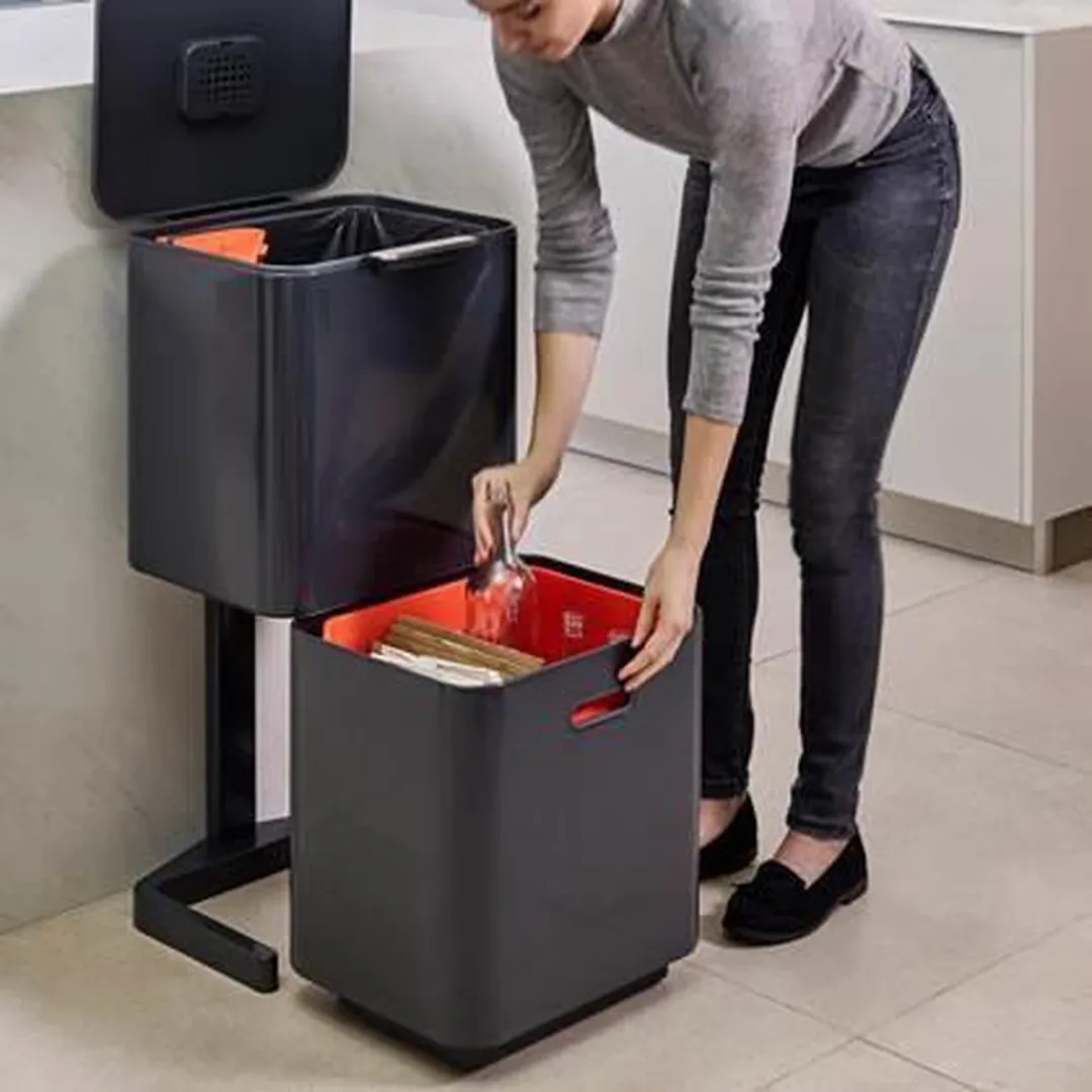 Joseph Joseph Intelligent Waste Prullenbak Totem Max - 60 l - Grafiet