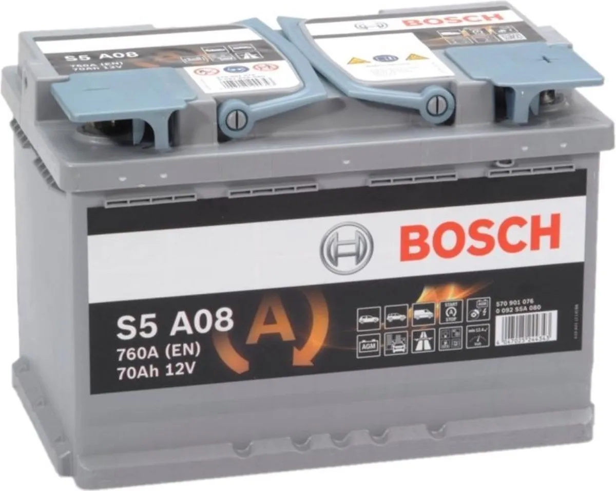 Bosch S5A08 Accu AGM 12V 70Ah - Auto Start/Stop