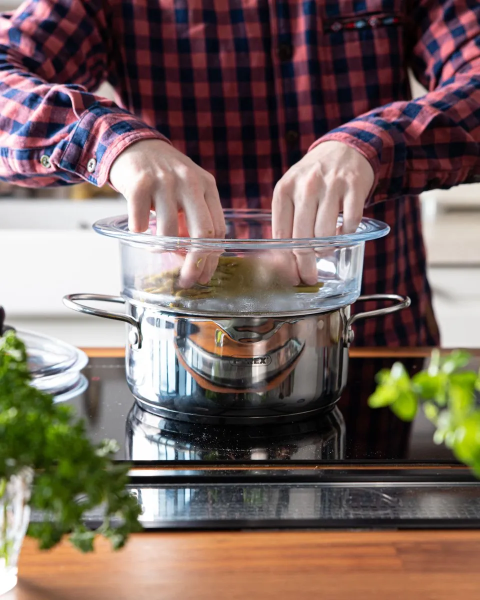 PYREX Steamer Basket 3-delig Ø20cm - Transparant