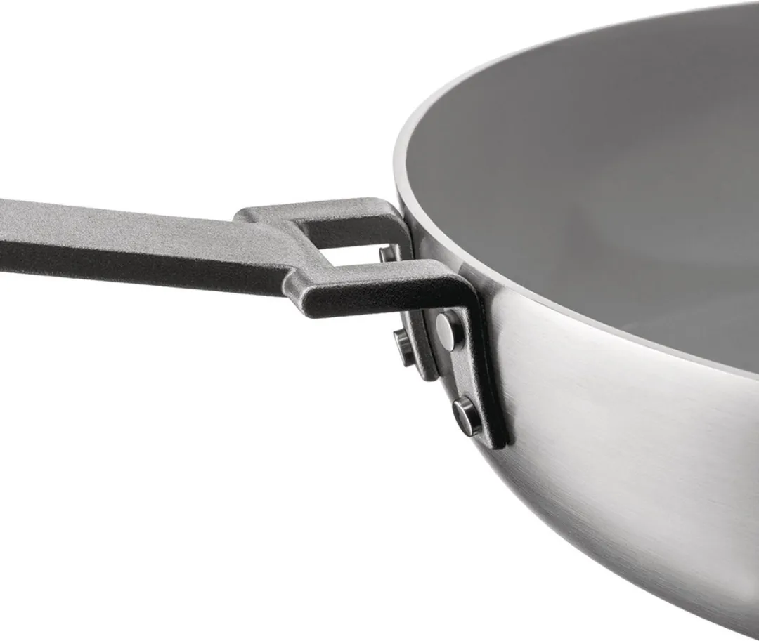 Alessi Convivio Koekenpan 24cm - Keramische anti-aankleeflaag - Zilver