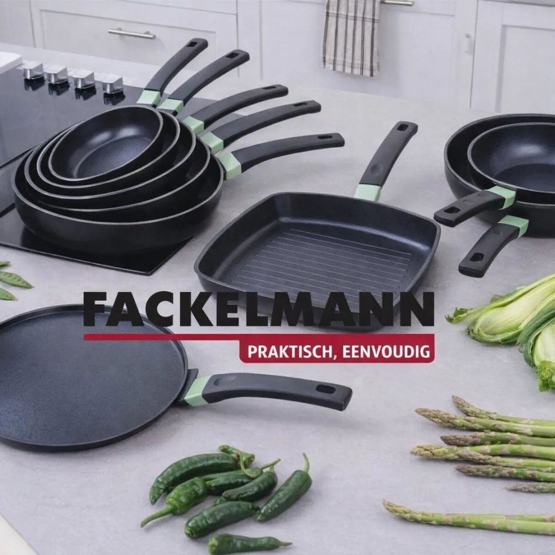 Fackelmann 9221450B88 Set Kookpannen 16/18/20cm & Keukengerei - Zwart/Groen - afbeelding 6 van 6